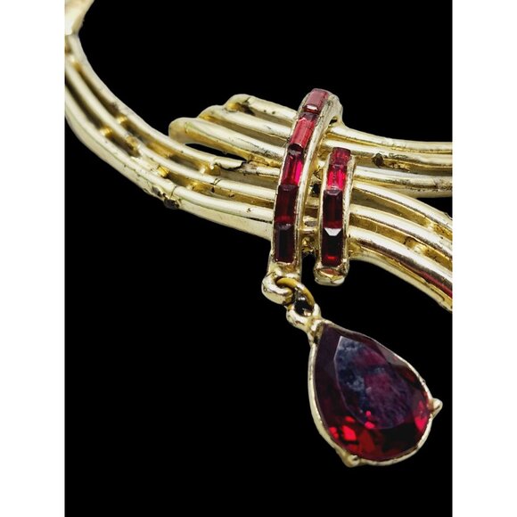 Vintage Signed Coro Teardrop Necklace (A767) - Picture 2 of 7